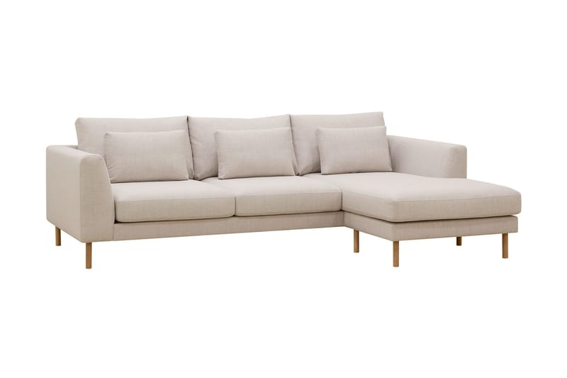 Florenz 3-sits Högervänd L-formad Divansoffa i Tyg - Beige - Products - Möbler - Soffa - Divansoffa & schäslongsoffa - 3 sits soffa med divan