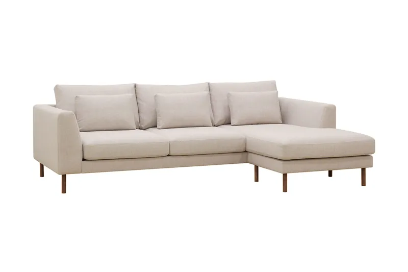 Florenz 3-sits Högervänd L-formad Divansoffa i Tyg - Beige - Products - Möbler - Soffa - Divansoffa & schäslongsoffa - 3 sits soffa med divan