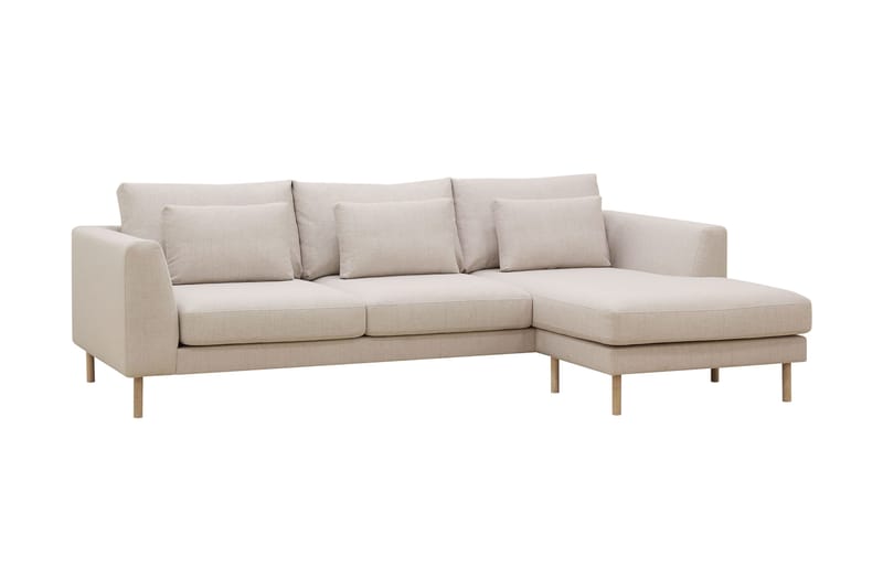 Florenz 3-sits Högervänd L-formad Divansoffa i Tyg - Beige - Products - Möbler - Soffa - Divansoffa & schäslongsoffa - 3 sits soffa med divan