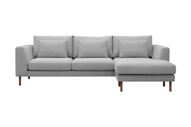 Florenz 3-sits Högervänd L-formad Divansoffa i Tyg - Ljusgrå - Products - Möbler - Soffa - Divansoffa & schäslongsoffa - 3 sits soffa med divan
