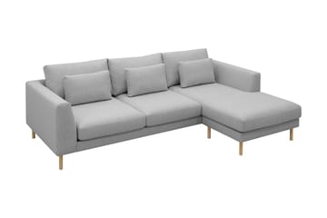 Florenz 3-sits Högervänd L-formad Divansoffa i Tyg - Ljusgrå - Products - Möbler - Soffa - Divansoffa & schäslongsoffa - 3 sits soffa med divan