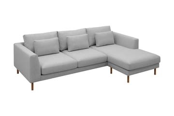 Florenz 3-sits Högervänd L-formad Divansoffa i Tyg - Ljusgrå - Products - Möbler - Soffa - Divansoffa & schäslongsoffa - 3 sits soffa med divan