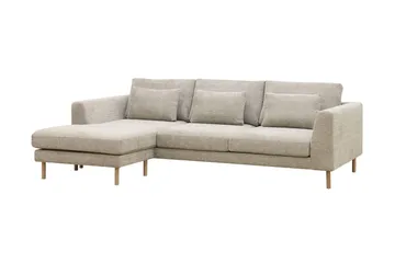 Florenz 3-sits Vänstervänd L-formad Divansoffa i Chenille - Grå / Beige - Products - Möbler - Soffa - Divansoffa & schäslongsoffa - 3 sits soffa med divan