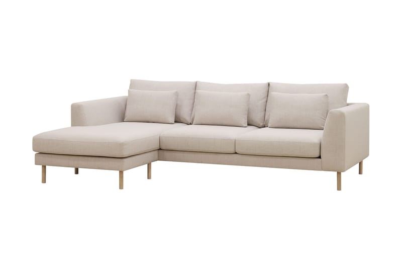 Florenz 3-sits Vänstervänd L-formad Divansoffa i Tyg - Beige - Products - Möbler - Soffa - Divansoffa & schäslongsoffa - 3 sits soffa med divan