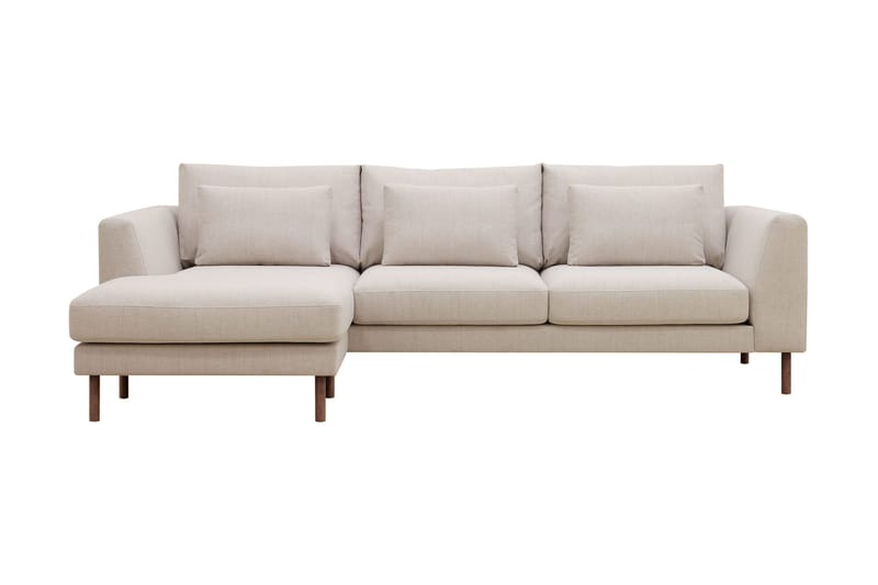 Florenz 3-sits Vänstervänd L-formad Divansoffa i Tyg - Beige - Products - Möbler - Soffa - Divansoffa & schäslongsoffa - 3 sits soffa med divan