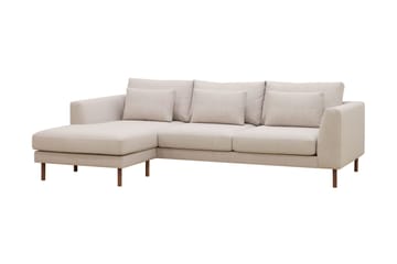 Florenz 3-sits Vänstervänd L-formad Divansoffa i Tyg - Beige - Products - Möbler - Soffa - Divansoffa & schäslongsoffa - 3 sits soffa med divan