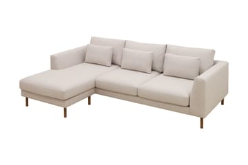 Florenz 3-sits Vänstervänd L-formad Divansoffa i Tyg - Beige - Products - Möbler - Soffa - Divansoffa & schäslongsoffa - 3 sits soffa med divan