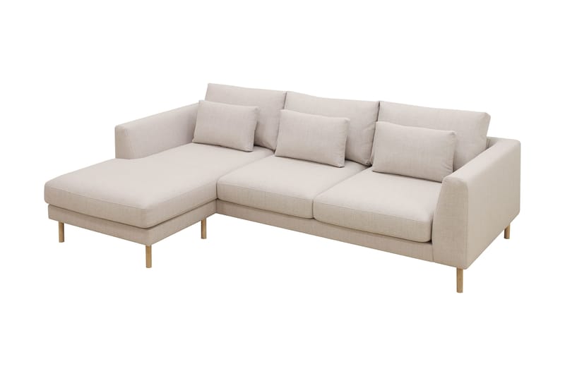 Florenz 3-sits Vänstervänd L-formad Divansoffa i Tyg - Beige - Products - Möbler - Soffa - Divansoffa & schäslongsoffa - 3 sits soffa med divan
