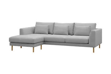 Florenz 3-sits Vänstervänd L-formad Divansoffa i Tyg - Ljusgrå - Products - Möbler - Soffa - Divansoffa & schäslongsoffa - 3 sits soffa med divan