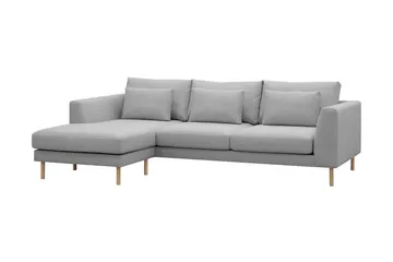 Florenz 3-sits Vänstervänd L-formad Divansoffa i Tyg - Ljusgrå - Products - Möbler - Soffa - Divansoffa & schäslongsoffa - 3 sits soffa med divan