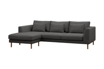 Florenz 3-sits Vänstervänd L-formad Divansoffa i Tyg - Mörkgrå - Products - Möbler - Soffa - Divansoffa & schäslongsoffa - 3 sits soffa med divan