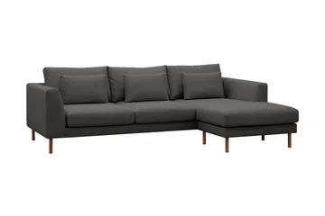 Florenz 3-sits Vänstervänd L-formad Divansoffa i Tyg - Mörkgrå - Products - Möbler - Soffa - Divansoffa & schäslongsoffa - 3 sits soffa med divan