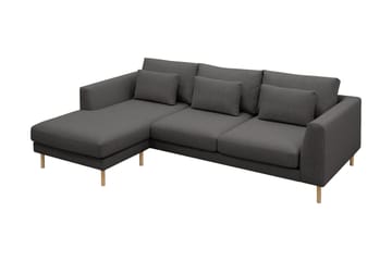 Florenz 3-sits Vänstervänd L-formad Divansoffa i Tyg - Mörkgrå - Products - Möbler - Soffa - Divansoffa & schäslongsoffa - 3 sits soffa med divan