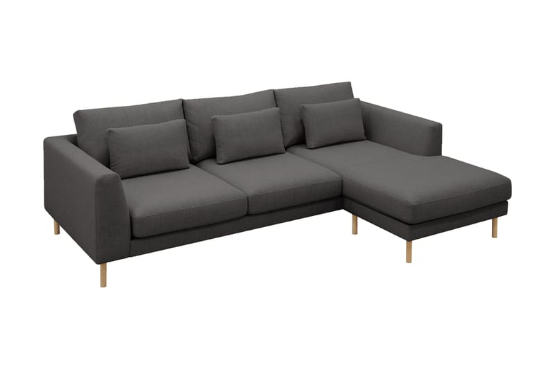 Florenz 3-sits Vänstervänd L-formad Divansoffa i Tyg - Mörkgrå - Products - Möbler - Soffa - Divansoffa & schäslongsoffa - 3 sits soffa med divan