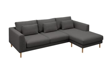 Florenz 3-sits Vänstervänd L-formad Divansoffa i Tyg - Mörkgrå - Products - Möbler - Soffa - Divansoffa & schäslongsoffa - 3 sits soffa med divan