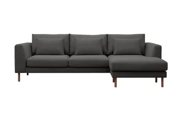 Florenz 3-sits Vänstervänd L-formad Divansoffa i Tyg - Mörkgrå - Products - Möbler - Soffa - Divansoffa & schäslongsoffa - 3 sits soffa med divan