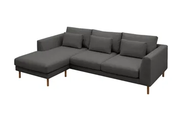 Florenz 3-sits Vänstervänd L-formad Divansoffa i Tyg - Mörkgrå - Products - Möbler - Soffa - Divansoffa & schäslongsoffa - 3 sits soffa med divan