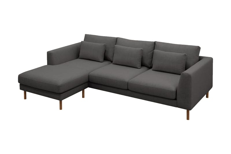 Florenz 3-sits Vänstervänd L-formad Divansoffa i Tyg - Mörkgrå - Products - Möbler - Soffa - Divansoffa & schäslongsoffa - 3 sits soffa med divan