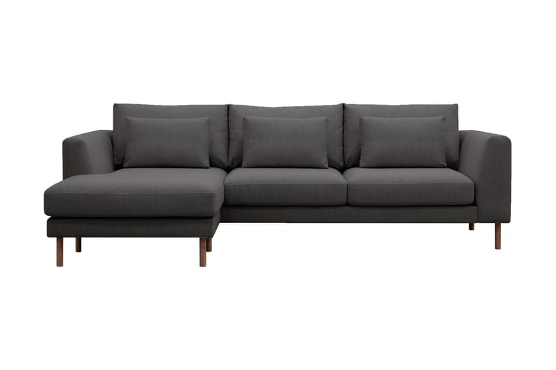 Florenz 3-sits Vänstervänd L-formad Divansoffa i Tyg - Mörkgrå - Products - Möbler - Soffa - Divansoffa & schäslongsoffa - 3 sits soffa med divan