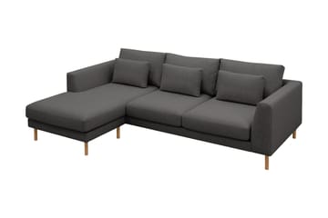 Florenz 3-sits Vänstervänd L-formad Divansoffa i Tyg - Mörkgrå - Products - Möbler - Soffa - Divansoffa & schäslongsoffa - 3 sits soffa med divan