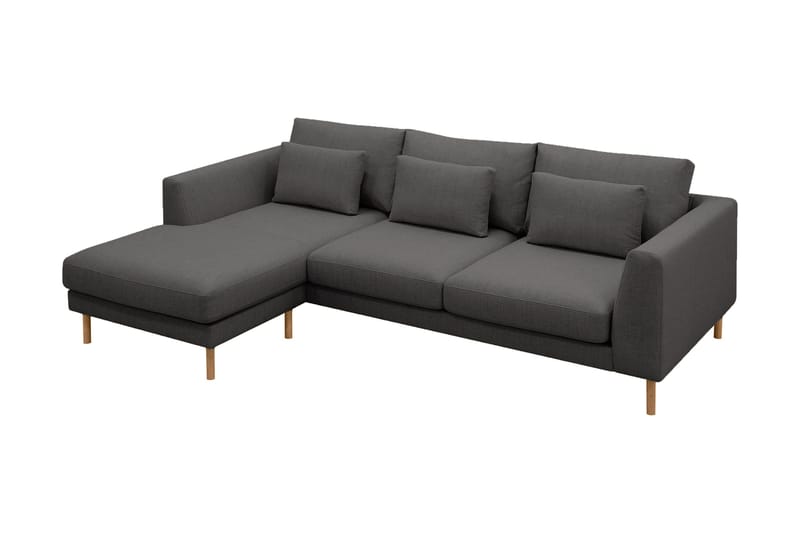 Florenz 3-sits Vänstervänd L-formad Divansoffa i Tyg - Mörkgrå - Products - Möbler - Soffa - Divansoffa & schäslongsoffa - 3 sits soffa med divan