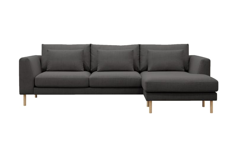 Florenz 3-sits Vänstervänd L-formad Divansoffa i Tyg - Mörkgrå - Products - Möbler - Soffa - Divansoffa & schäslongsoffa - 3 sits soffa med divan