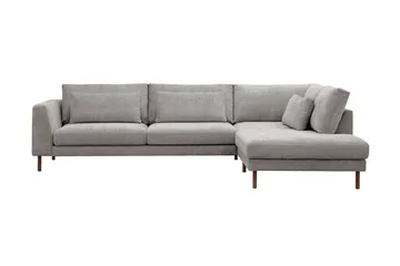 Florenz 4-sits Högervänd L-formad Schäslongsoffa i Chenille