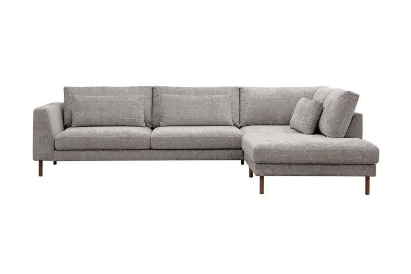 Florenz 4-sits Högervänd L-formad Schäslongsoffa i Chenille - Ljusgrå - Products - Möbler - Soffa - Divansoffa & schäslongsoffa - 4 sits soffa med divan
