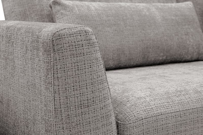 Florenz 4-sits Högervänd L-formad Schäslongsoffa i Chenille - Ljusgrå - Products - Möbler - Soffa - Divansoffa & schäslongsoffa - 4 sits soffa med divan
