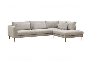 Florenz 4-sits Högervänd L-formad Schäslongsoffa i Tyg - Grå / Beige - Products - Möbler - Soffa - Divansoffa & schäslongsoffa - 4 sits soffa med divan