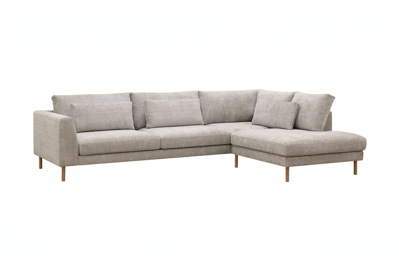 Florenz 4-sits Högervänd L-formad Schäslongsoffa i Tyg - Grå / Beige - Products - Möbler - Soffa - Divansoffa & schäslongsoffa - 4 sits soffa med divan