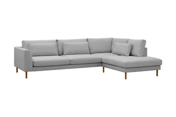 Florenz 4-sits Högervänd L-formad Schäslongsoffa i Tyg - Ljusgrå - Products - Möbler - Soffa - Divansoffa & schäslongsoffa - 4 sits soffa med divan