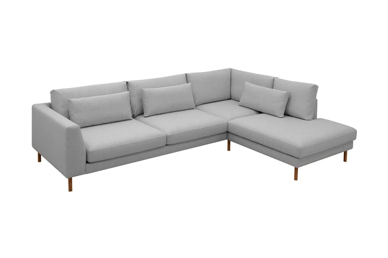 Florenz 4-sits Högervänd L-formad Schäslongsoffa i Tyg - Ljusgrå - Products - Möbler - Soffa - Divansoffa & schäslongsoffa - 4 sits soffa med divan