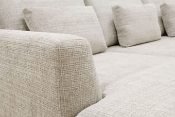 Florenz 4-sits Högervänd U-formad Soffa med Divan och Schäslong i Chenille - Grå / Beige - Products - Möbler - Soffa - Divansoffa & schäslongsoffa - 4 sits soffa med divan