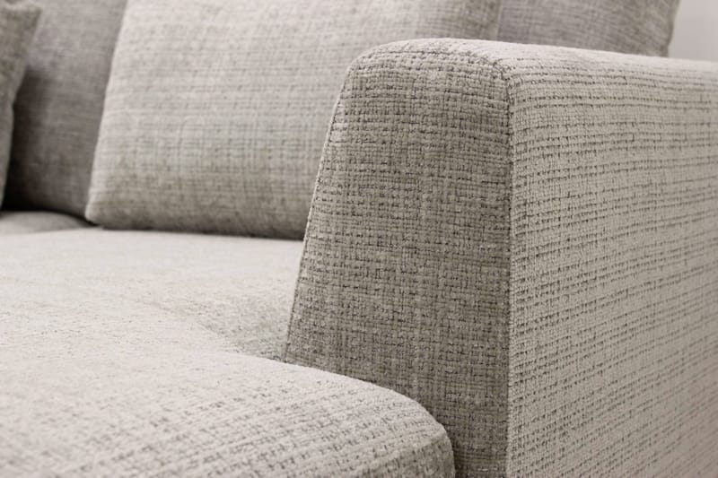 Florenz 4-sits Högervänd U-formad Soffa med Divan och Schäslong i Chenille - Grå / Beige - Products - Möbler - Soffa - Divansoffa & schäslongsoffa - 4 sits soffa med divan