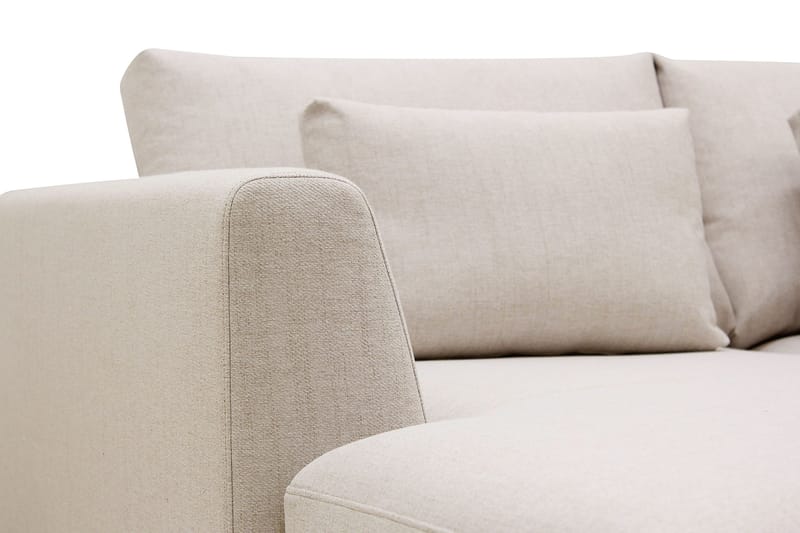 Florenz 4-sits Högervänd U-formad Soffa med Divan och Schäslong i Tyg - Beige - Products - Möbler - Soffa - Divansoffa & schäslongsoffa - 4 sits soffa med divan