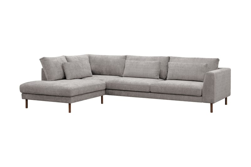 Florenz 4-sits Vänstervänd L-formad Schäslongsoffa i Chenille - Ljusgrå - Products - Möbler - Soffa - Divansoffa & schäslongsoffa - 4 sits soffa med divan