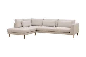 Florenz 4-sits Vänstervänd L-formad Schäslongsoffa i Tyg - Beige - Products - Möbler - Soffa - Divansoffa & schäslongsoffa - 4 sits soffa med divan