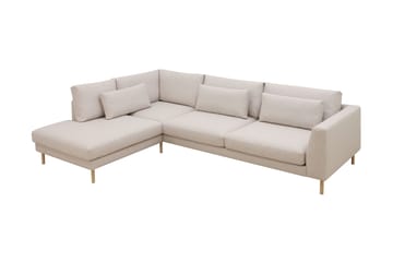 Florenz 4-sits Vänstervänd L-formad Schäslongsoffa i Tyg - Beige - Products - Möbler - Soffa - Divansoffa & schäslongsoffa - 4 sits soffa med divan