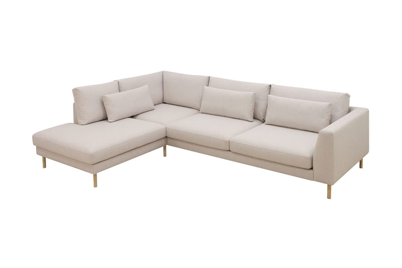 Florenz 4-sits Vänstervänd L-formad Schäslongsoffa i Tyg - Beige - Products - Möbler - Soffa - Divansoffa & schäslongsoffa - 4 sits soffa med divan