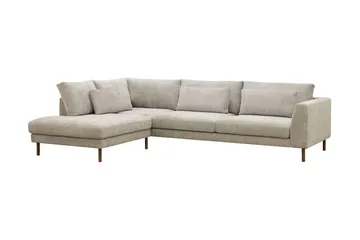 Florenz 4-sits Vänstervänd L-formad Schäslongsoffa i Tyg - Grå / Beige - Products - Möbler - Soffa - Divansoffa & schäslongsoffa - 4 sits soffa med divan
