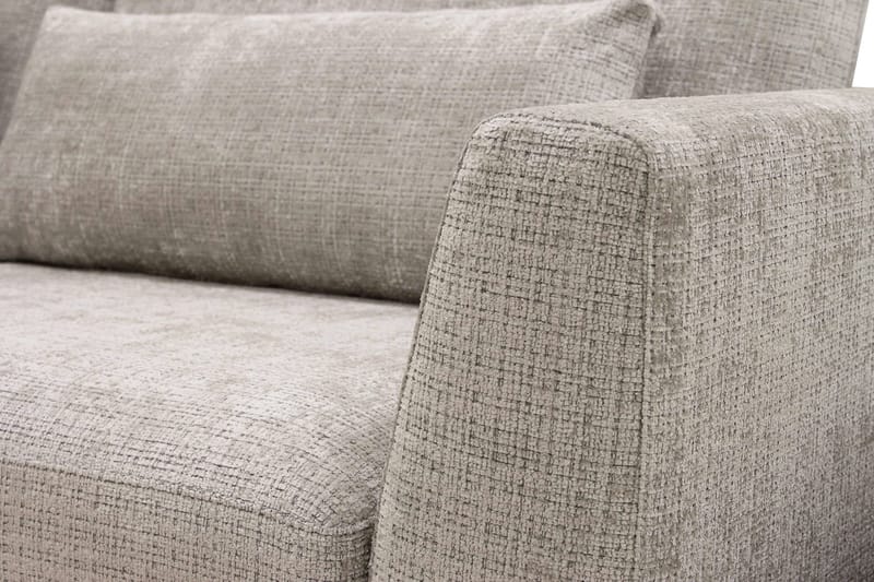 Florenz 4-sits Vänstervänd L-formad Schäslongsoffa i Tyg - Grå / Beige - Products - Möbler - Soffa - Divansoffa & schäslongsoffa - 4 sits soffa med divan