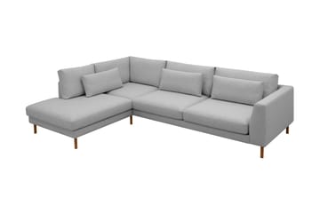 Florenz 4-sits Vänstervänd L-formad Schäslongsoffa i Tyg - Ljusgrå - Products - Möbler - Soffa - Divansoffa & schäslongsoffa - 4 sits soffa med divan