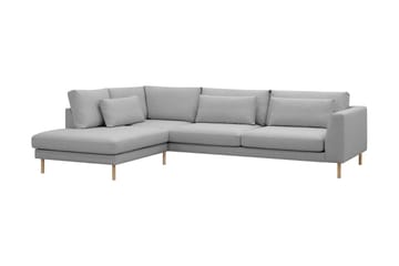 Florenz 4-sits Vänstervänd L-formad Schäslongsoffa i Tyg - Ljusgrå - Products - Möbler - Soffa - Divansoffa & schäslongsoffa - 4 sits soffa med divan