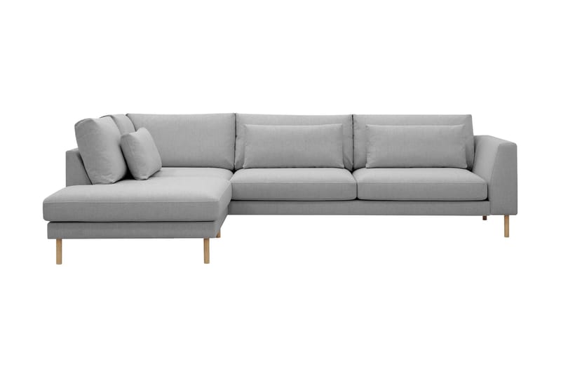 Florenz 4-sits Vänstervänd L-formad Schäslongsoffa i Tyg - Ljusgrå - Products - Möbler - Soffa - Divansoffa & schäslongsoffa - 4 sits soffa med divan