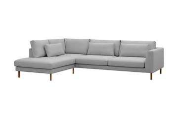 Florenz 4-sits Vänstervänd L-formad Schäslongsoffa i Tyg - Ljusgrå - Products - Möbler - Soffa - Divansoffa & schäslongsoffa - 4 sits soffa med divan