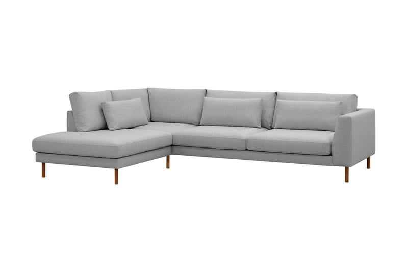 Florenz 4-sits Vänstervänd L-formad Schäslongsoffa i Tyg - Ljusgrå - Products - Möbler - Soffa - Divansoffa & schäslongsoffa - 4 sits soffa med divan