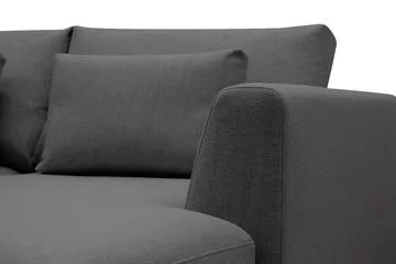 Florenz 4-sits Vänstervänd L-formad Schäslongsoffa i Tyg - Mörkgrå - Products - Möbler - Soffa - Divansoffa & schäslongsoffa - 4 sits soffa med divan
