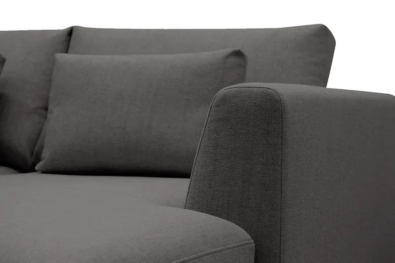 Florenz 4-sits Vänstervänd L-formad Schäslongsoffa i Tyg - Mörkgrå - Products - Möbler - Soffa - Divansoffa & schäslongsoffa - 4 sits soffa med divan