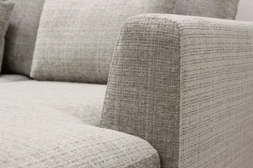Florenz 4-sits Vänstervänd U-formad Soffa med Divan och Schäslong i Chenille - Grå / Beige - Products - Möbler - Soffa - Divansoffa & schäslongsoffa - 4 sits soffa med divan